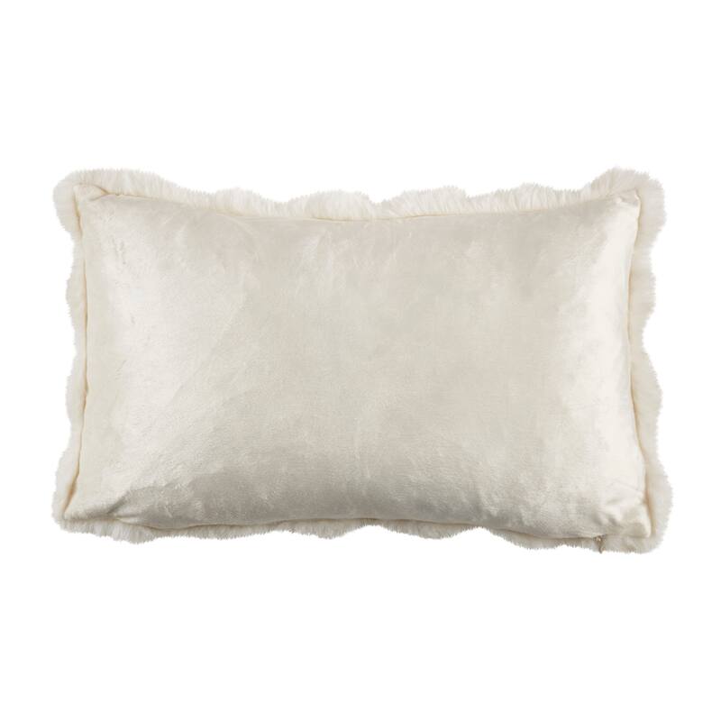 Plush Faux Fur Throw Pillow - Ultra-Soft Textured Accent for Sofa, Bed & Cozy Layered Styling