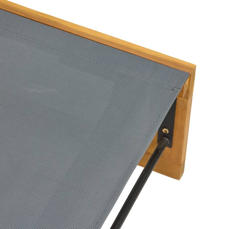 Emile Outdoor Mesh and Wood Chaise Lounge (Set of 2) by Christopher Knight Home