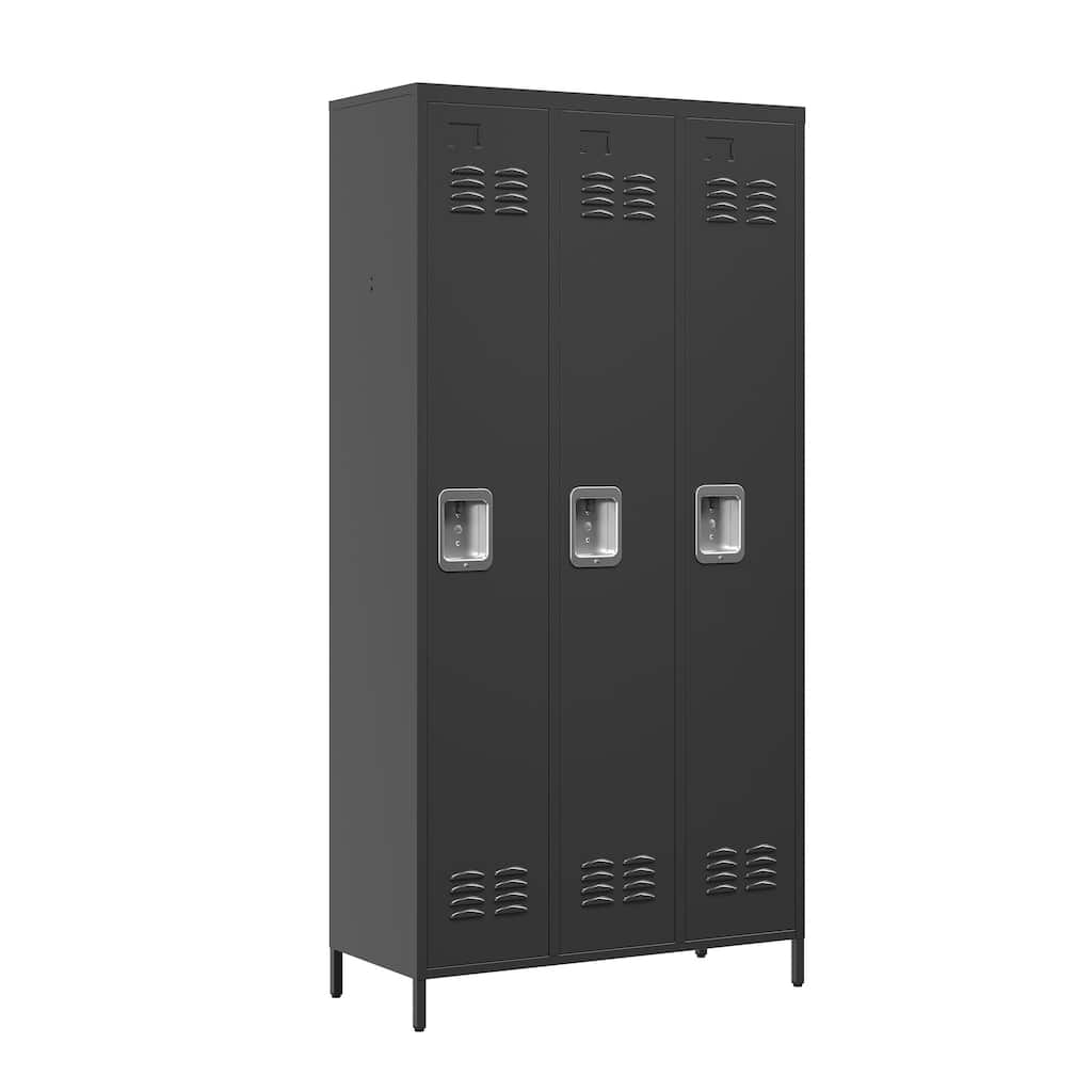 3 Door 72"H Metal Lockers With Lock