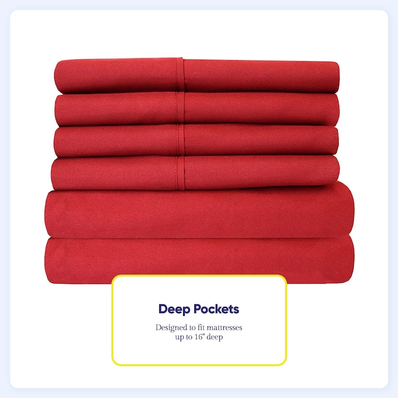 Sweet Home Collection Luxurious Ultra Soft 6-Piece Bed Sheet Set