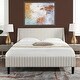 preview thumbnail 148 of 202, Aspen Mid-Century Modern Performance Fabric Low Profile Upholstered Platform Bed