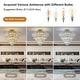 preview thumbnail 4 of 22, Crystal Chandeliers,5-Tier Round Semi Flush Mount Chandelier Light Fixture, Large Contemporary Luxury Ceiling Lighting