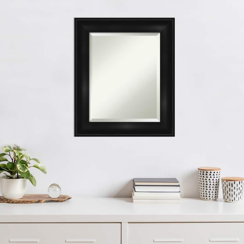 Beveled Wall Mirror - Grand Black Frame - Grand Black