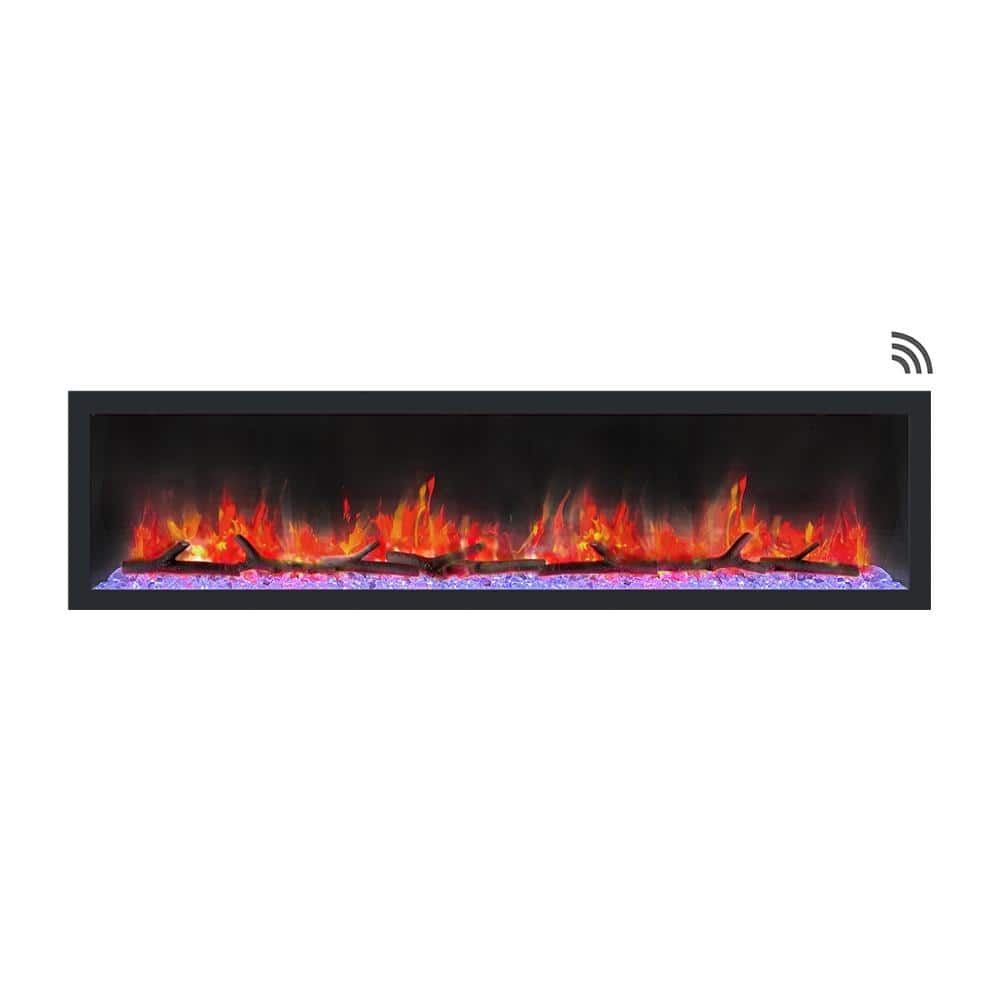 Dynasty Cascade 74-inch Smart Control Electric Fireplaces - 74.5
