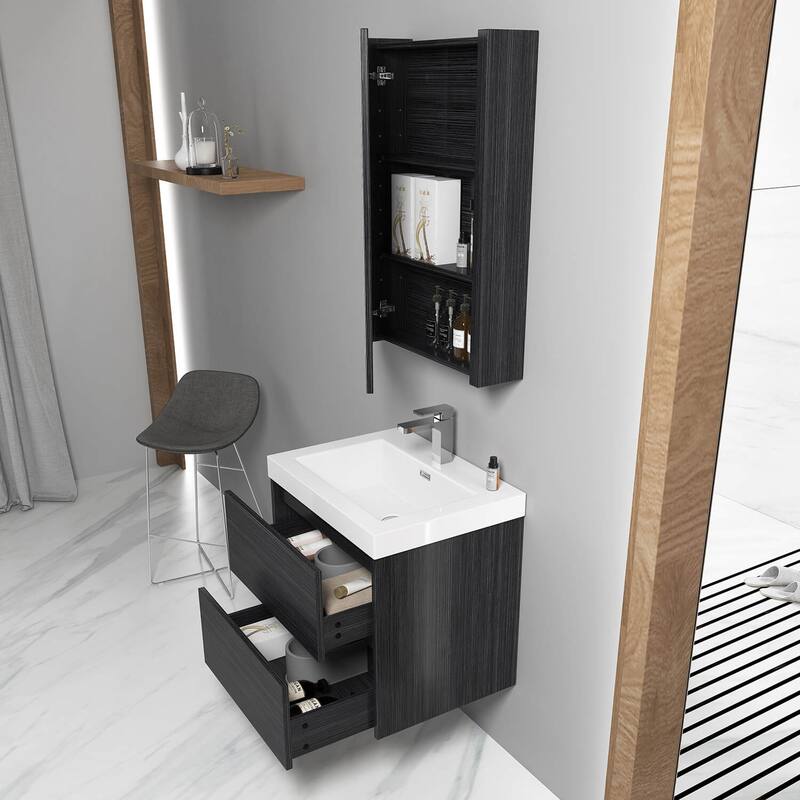 Blossom Valencia Floating Bathroom Vanity with Ceramic Sink