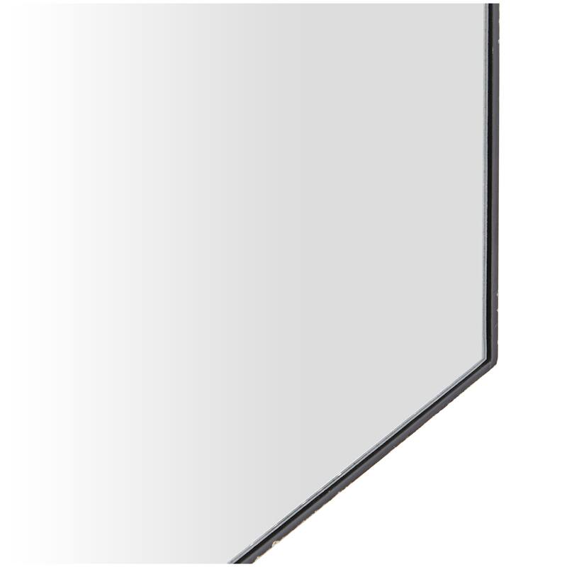 Contemporary Hexagon Wood Wall Mirror - Multiple Finishes and Sizes