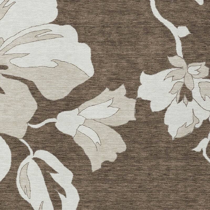 HomeRoots Floral Transitional Rectangle Outdoor Rug