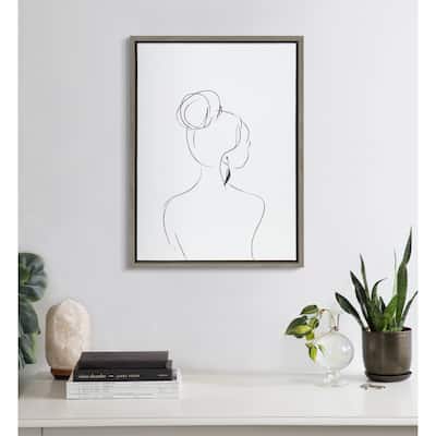 Kate and Laurel Sylvie Woman Framed Canvas by Teju Reval of SnazzyHues