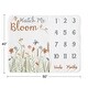 preview thumbnail 4 of 4, Sweet Jojo Designs Boho Floral Garden Flower Collection Girl Baby Monthly Milestone Blanket Green Watercolor Bohemian Wildflower