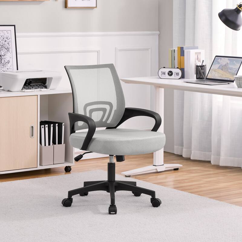 Yaheetech Adjustable Ergonomic Office Chair MidBack Mesh Swivel Chair