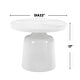 preview thumbnail 3 of 3, Engineering Marble End Table with Pedestal Base in White