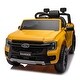 preview thumbnail 1 of 33, 12V Ford Ranger Ride-On Truck for Kids w/ Soft Start, MP3, Rear Suspension Yellow