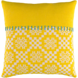 Decorative Turner Yellow 22-inch Throw Pillow Cover