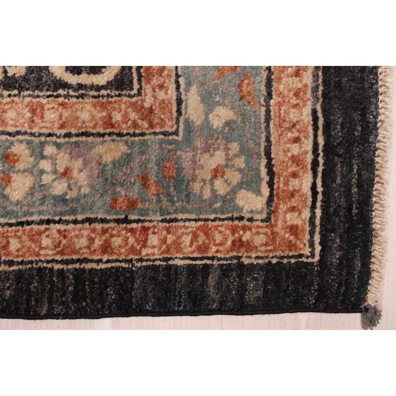 ECARPETGALLERY Hand-knotted Lahore Finest Collection Black, Copper Wool Rug - 9'1 x 11'9