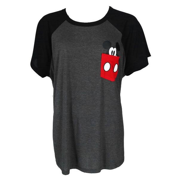 Shop Disney Women S Plus Size Minnie Mickey Peeking Pocket Tee
