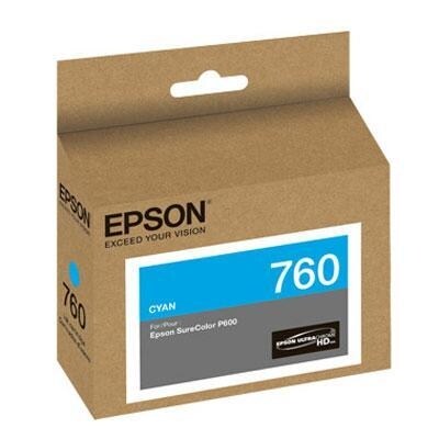 Epson T760220 Ultrachrome Hd Cyan Standard Capacity Cartridge Ink