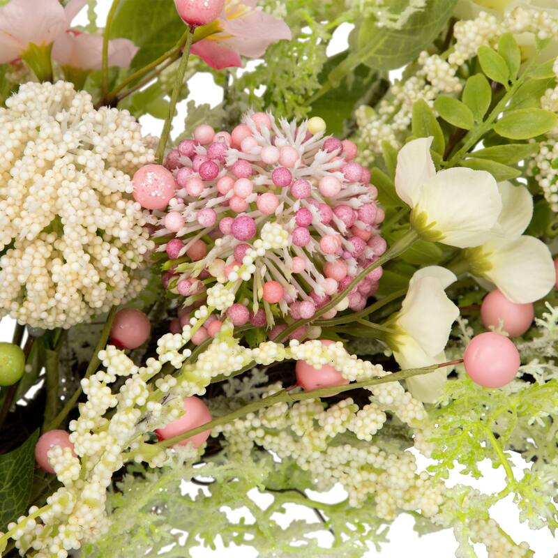 Allium and Lavender Spring Wreath - 28" - Pink