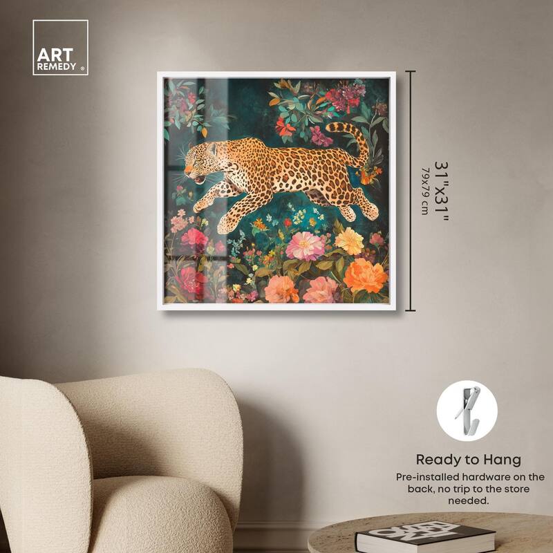 Tigers and Blooms Shadowbox by Art Remedy