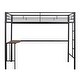 preview thumbnail 34 of 58, Twin over Full Size Metal Bunk Bed with Desk, Ladder and Quality Slats for Bedroom, Metallic