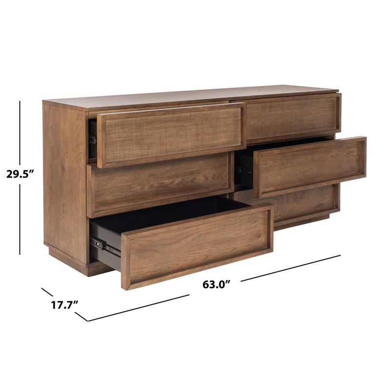 SAFAVIEH Couture Zeus 6-Drawer Wood Dresser