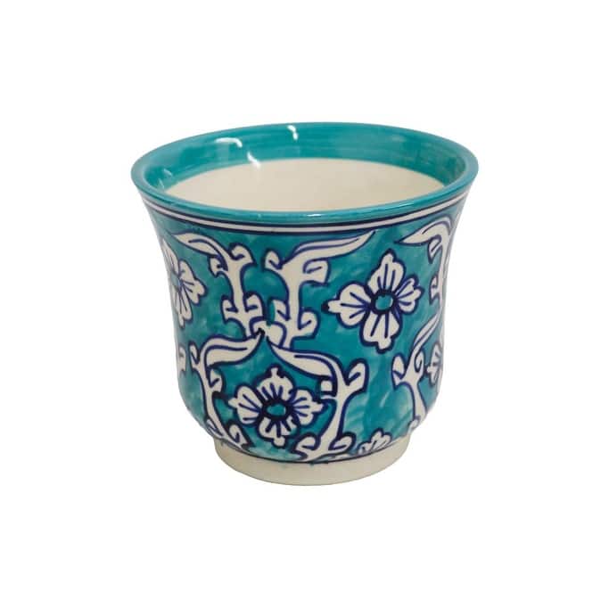 Home&Manor Ceramic Planter Teal