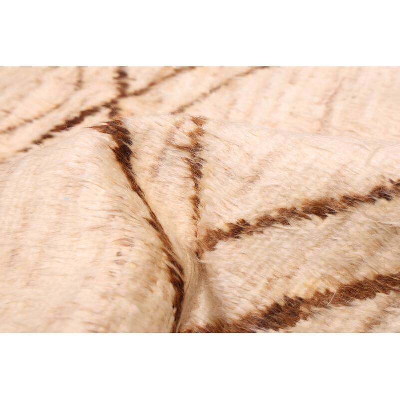 ECARPETGALLERY Hand-knotted Pak Finest Marrakesh Beige Wool Rug - 9'1 x 11'10