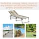 Outsunny Folding Chaise Lounge Chair Portable Lightweight Reclining Garden Sun Lounger with 4-Position Adjustable Backrest
