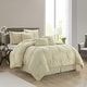 preview thumbnail 11 of 23, Nanshing Agathe 7 Piece Pintuck Comforter Set Beige - California King