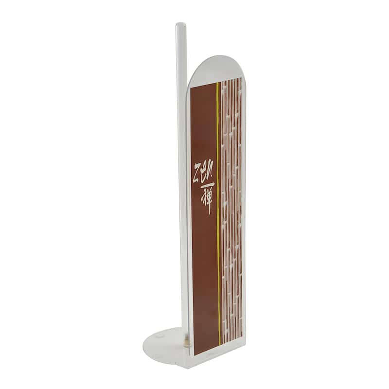 Zen Brown Freestanding Toilet Paper Holder - Brown, Beige, Green - 5"L x 5"W x 19"H - Brown, Beige, Green - 5"L x 5"W x 19"H