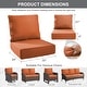 preview thumbnail 88 of 121, Gymojoy 24"x22"x6" Patio Thick Cushions & Pillows Set - Deep Seat Indoor/Outdoor Water & Fade Resistant