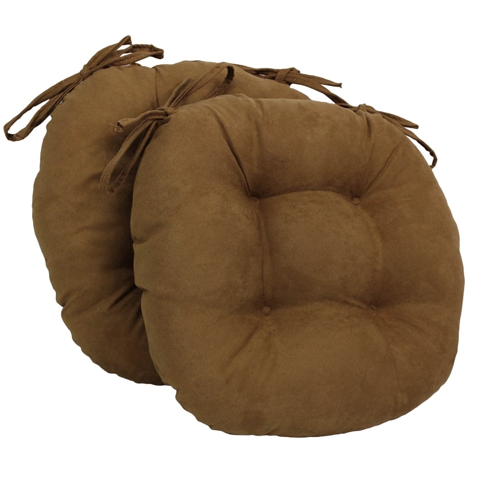 16-inch Round Indoor Microsuede Chair Cushions (Set of 2, 4, or 6)