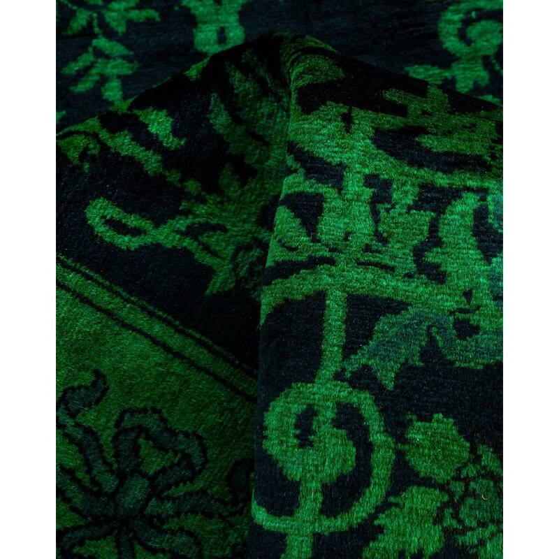 Contemporary Overdyed Wool Hand Knotted Runner - 2' 7" x 9' 0"