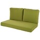 preview thumbnail 5 of 163, Haven Way Universal Outdoor Deep Seat Loveseat Cushion Set 46x26 - Green