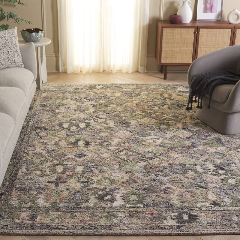 SAFAVIEH Handmade Marquee Lazarina Rug - 9' x 12' - Green/Beige