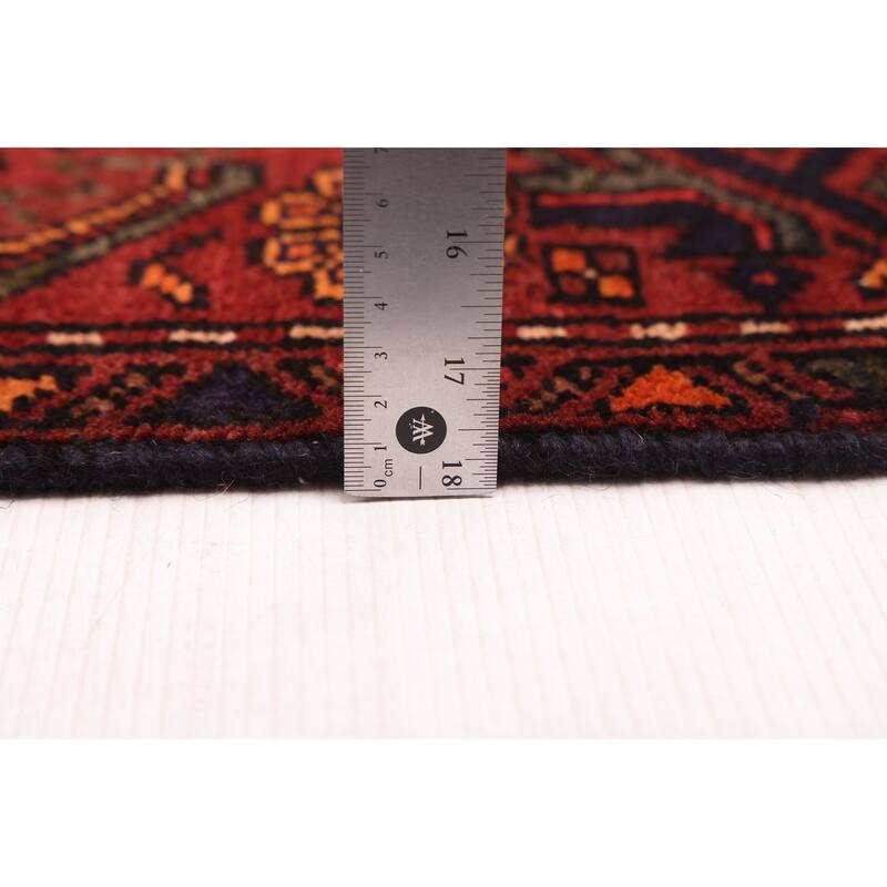 ECARPETGALLERY Hand-knotted Andelz Black, Red Wool Rug - 3'11 x 8'10