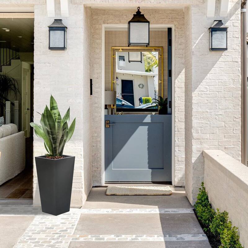 Tall Tapered Square Indoor & Outdoor MgO Planter