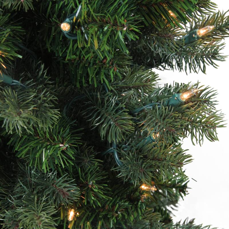 4' Slim Savannah Spruce Slim Artificial Christmas Tree - Clear Lights - 4 Foot