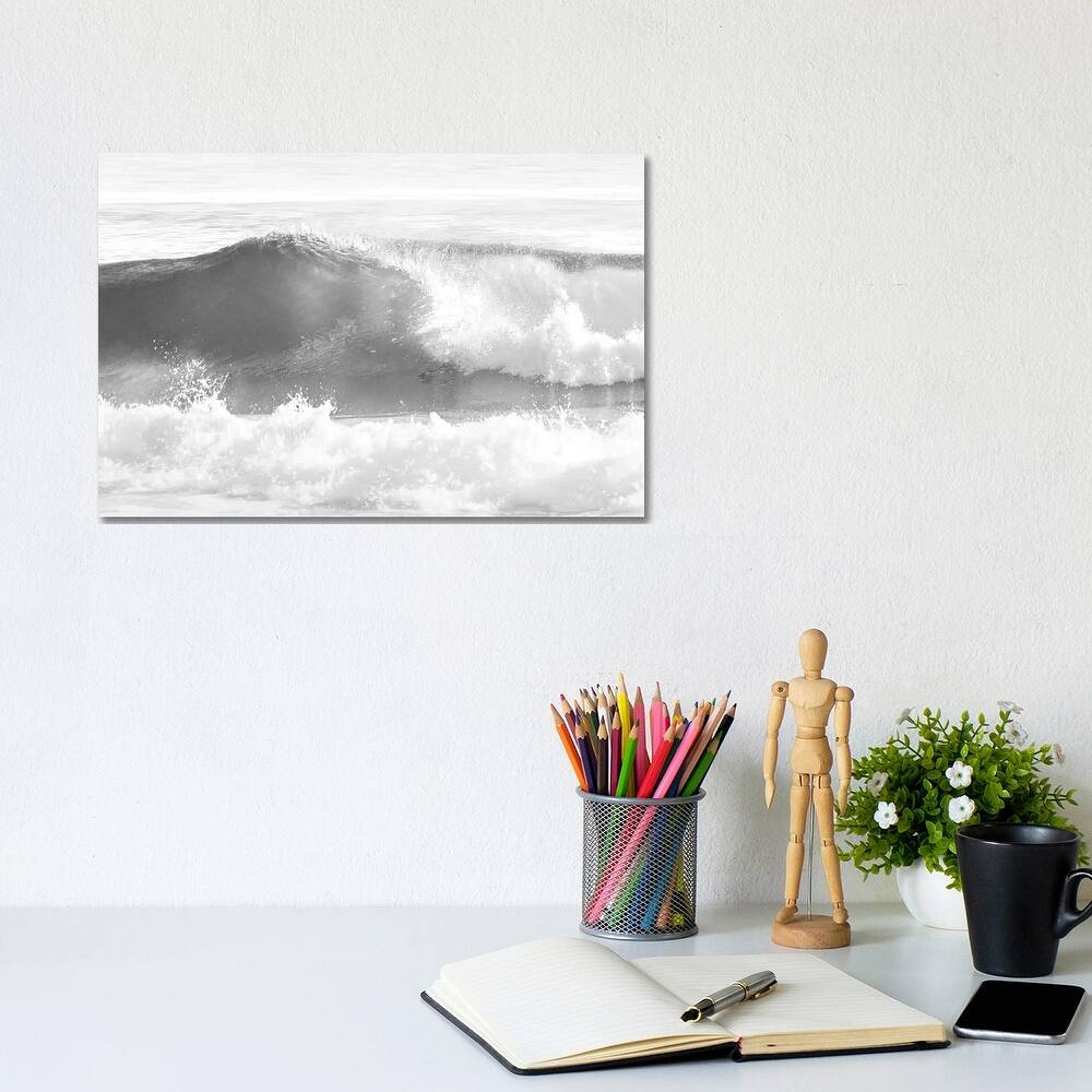 iCanvas "Black & White Wave I" by Maggie Olsen Canvas Print