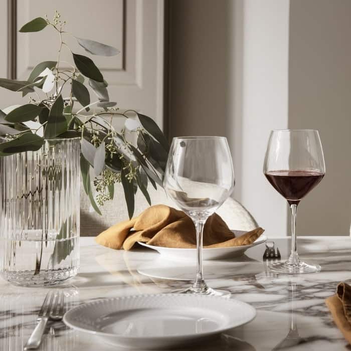 Lyngby Porcelæn Rhombe Plate, White, Ø: 9.1" - Ø: 9.1"