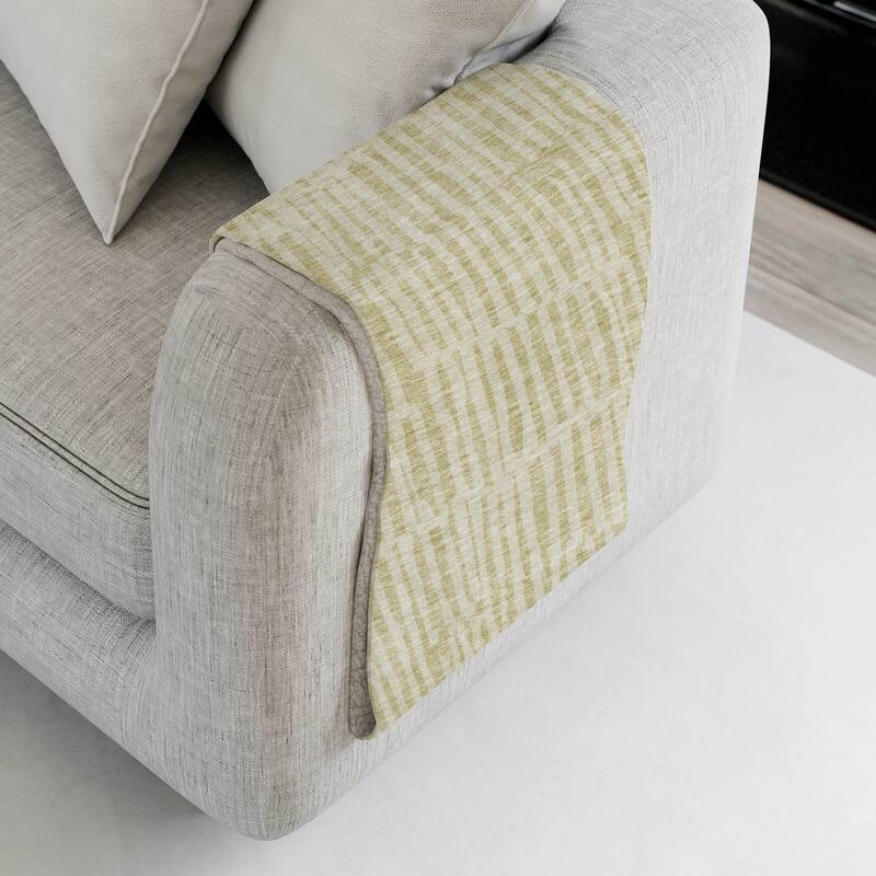 Premium Machine Washable Contemporary Geo Sherpa Throw Blanket - Beige - 4'2" x 5'10"