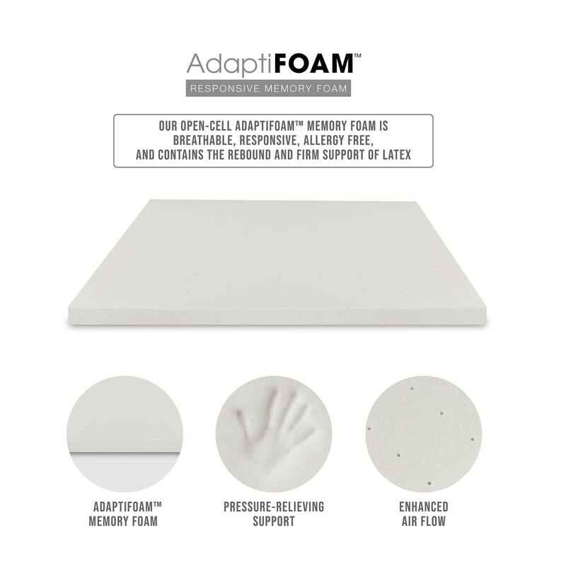 Bodipedic AdaptiFoam Responsive Memory Foam Mattress Topper