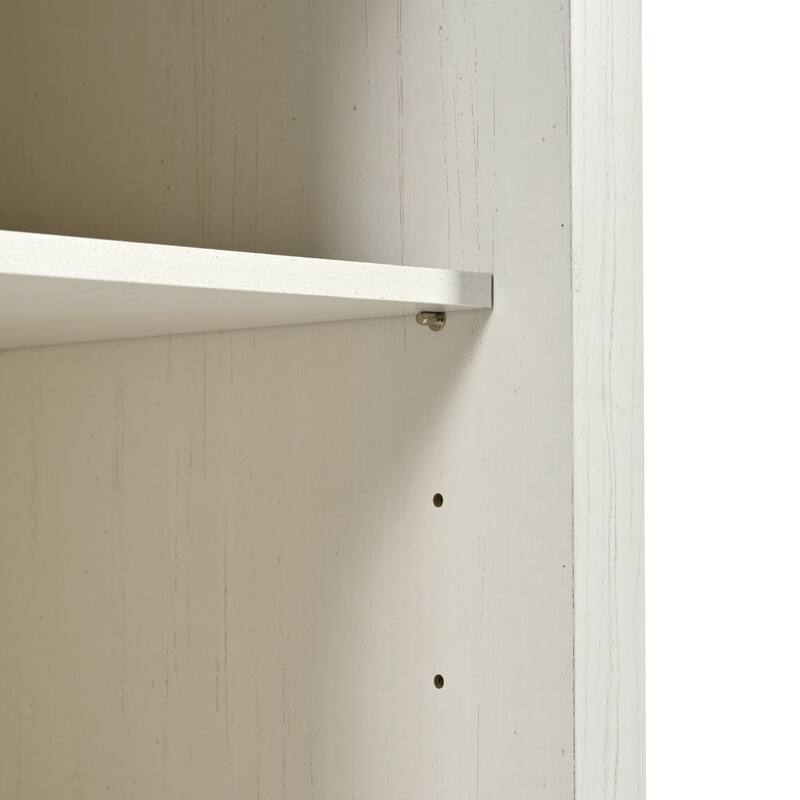 53.7'' Particle Board Farmhouse Kitchen Island with Power Outlet, Drop Leaf, Spice Rack, Rolling Wheels and Drawers