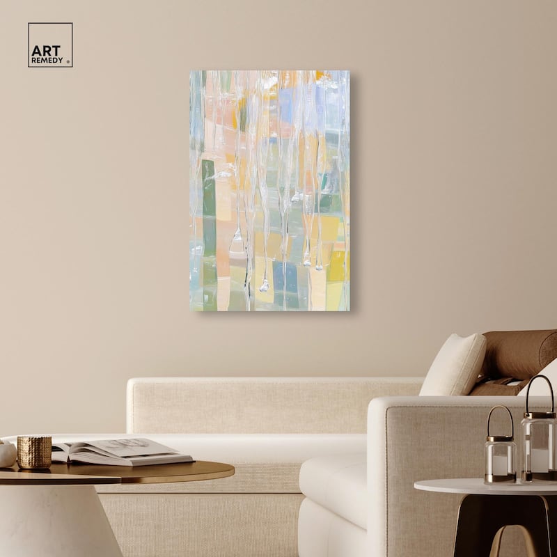 Vertical Drips Canvas by Art Remedy, Gallery Wrapped