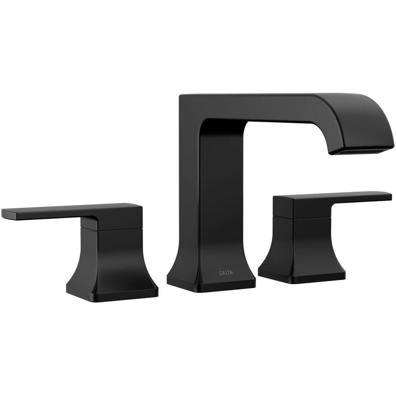 Delta T2739 Velum Deck Mounted Roman Tub Filler with Curved Spout - Matte Black