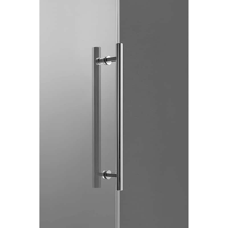 Serene Valley 60 x 74 Inch Big Roller Frameless Sliding Shower Door, Chrome - 160