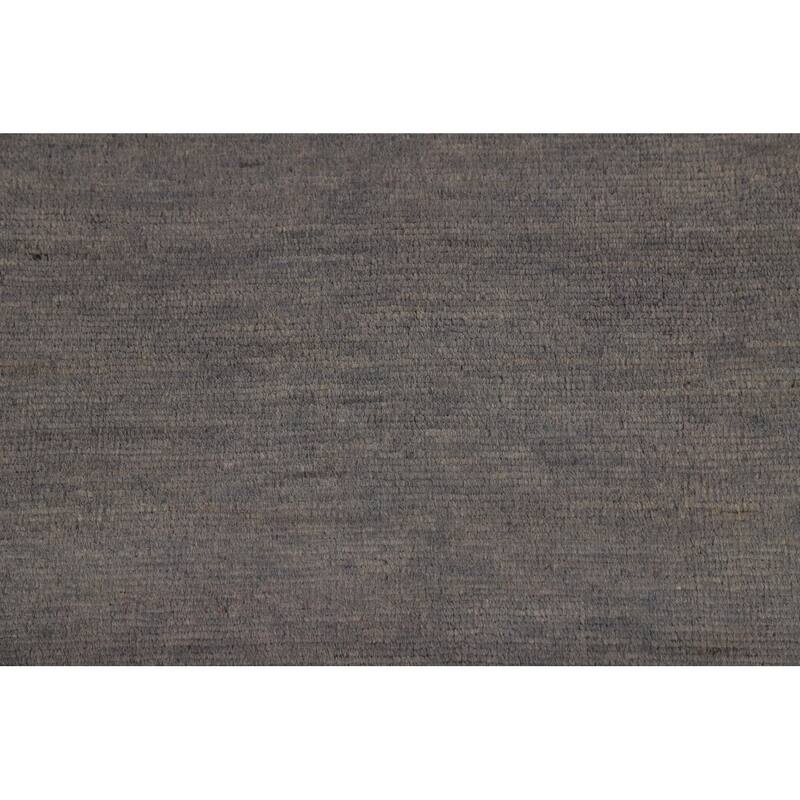Modern Gray Gabbeh Oriental Area Rug Handmade Living Room Wool Carpet - 6'8" x 9'7"