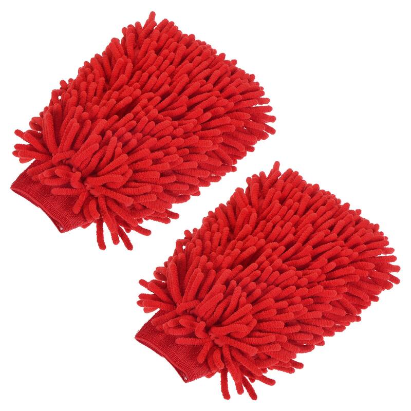 Microfiber Soft Chenille Wash Mitten Dusting Gloves for Cleaning