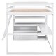 preview thumbnail 10 of 9, Full Size Loft Bed with Desk and Shelves, Two Built-in Drawers, White