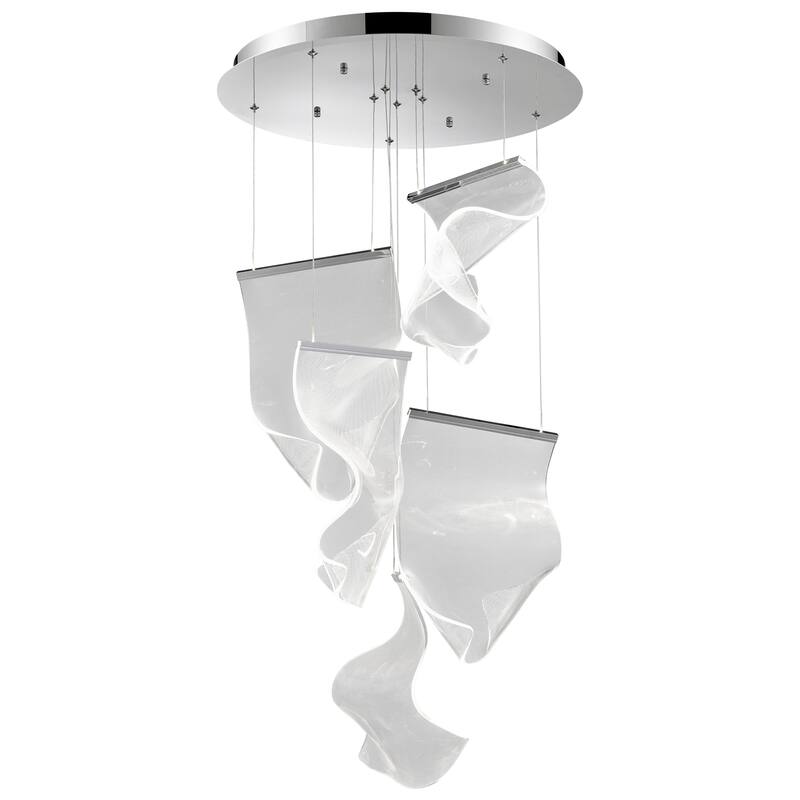 Acrylic Lace 5 LED Light Chandelier