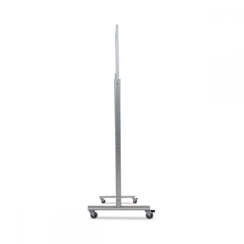 Luxor 48"W x 36"H Double-Sided Mobile Magnetic Glass Marker Board